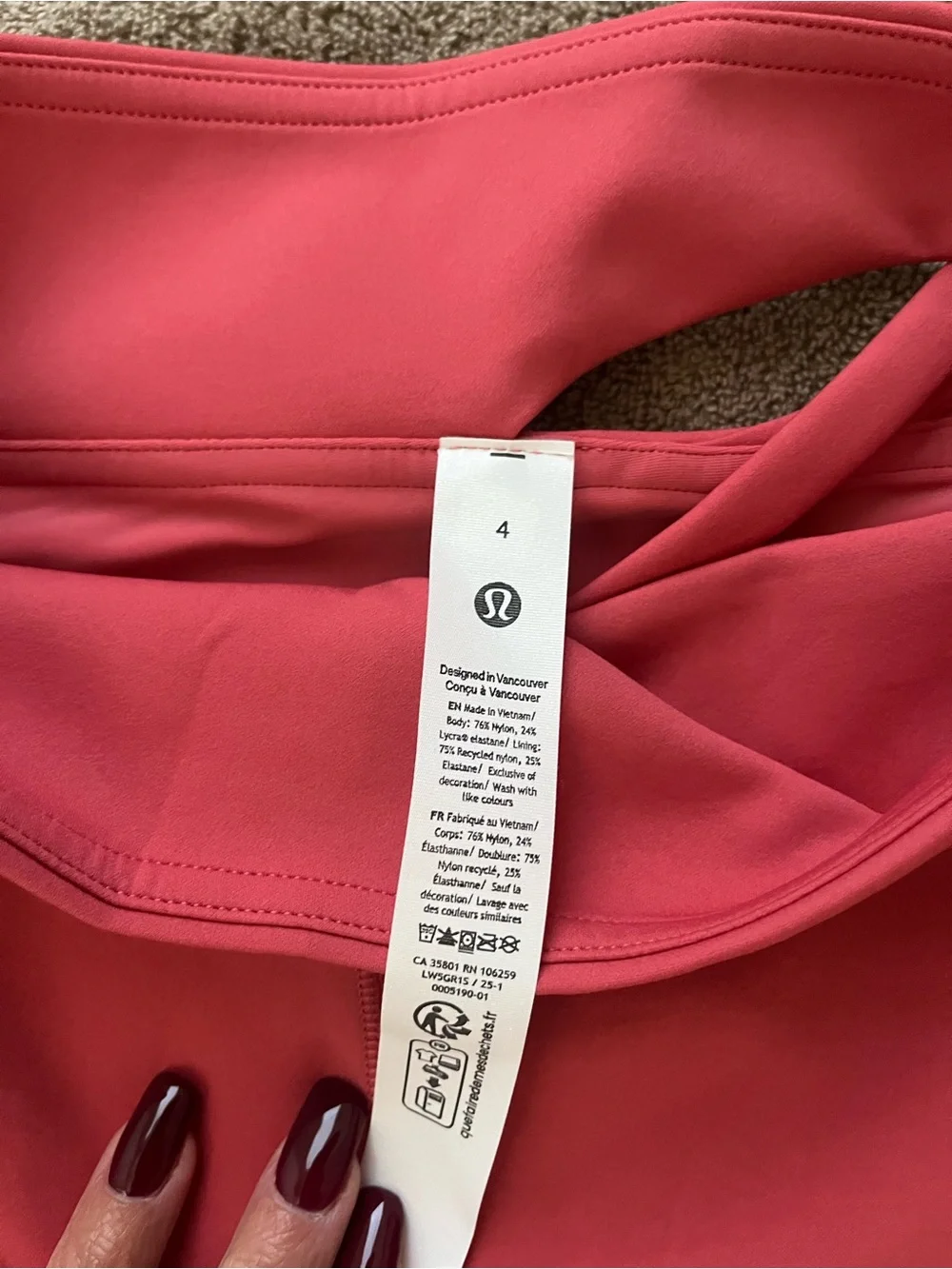 lululemon athletica High-Rise Coral Leggings